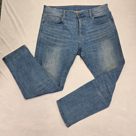 G-Star RAW Other - G Star Raw 3301 Slim Fit Men's Jeans Medium Wash Button Fly Size 34x30